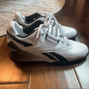 Reebok legacy lifting shoes- white and black size 7.5